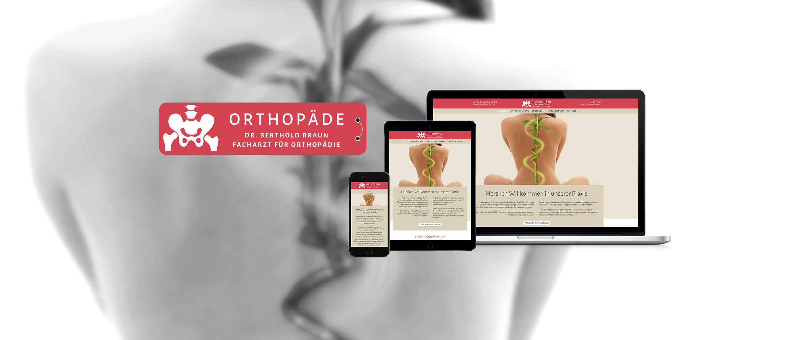 Dr. Berthold Braun - Facharzt für Orthopädie: Web-Relaunch mit Erstellung eines Responsive Designs für www.orthopädie-braun.de