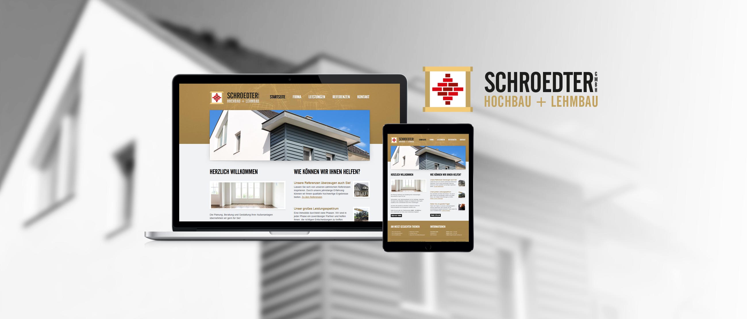 Schroedter Hochbau+Lehmbau: Web-Relaunch mit Erstellung eines Responsive Designs für www.schroedter-hochbau.de